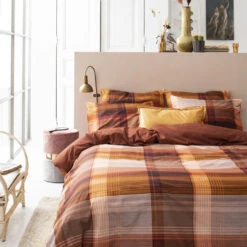 Cinderella Dekbedovertrek Ponte - Katoen - 200x200/220 Cm - Red Clay -Knusse Nacht 1000030656 0101