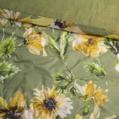 Cinderella Dekbedovertrek Cleo - Katoen - 200x200/220 Cm - Olive Green -Knusse Nacht 1000030680 0102