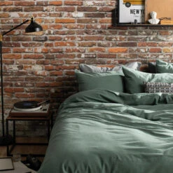 Damai Dekbedovertrek Flanel - 260 X 200/220cm - Groen -Knusse Nacht 1000030686 0101