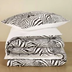 De Witte Lietaer Dekbedovertrek Zebra - 140 X 200/220 Cm - Katoen Satijn -Knusse Nacht 1000031336 0102