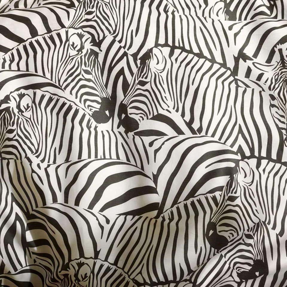 De Witte Lietaer Dekbedovertrek Zebra - 260 X 240 Cm - Katoen Satijn 4 De Witte Lietaer Dekbedovertrek Zebra - 260 X 240 Cm - Katoen Satijn - Afbeelding 2