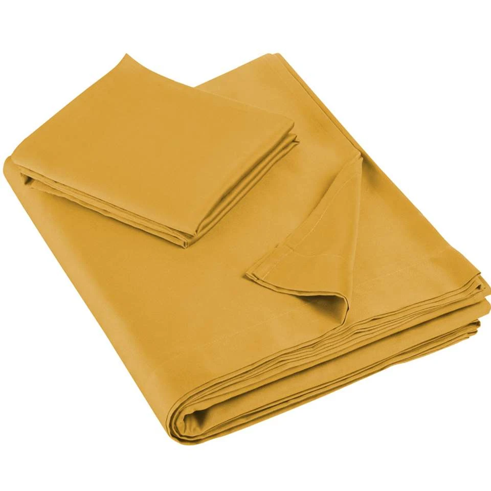 De Witte Lietaer Lakenset Olivia - 180 X 280 Cm - Geel - Satijnkatoen 3 De Witte Lietaer Lakenset Olivia - 180 X 280 Cm - Geel - Satijnkatoen