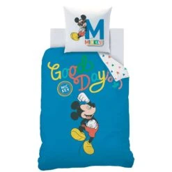Disney Mickey Mouse Dekbedovertrek Good Days - 140 X 200 Cm - Katoen -Knusse Nacht 1000032015 0103