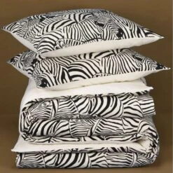 De Witte Lietaer Dekbedovertrek Zebra Cream - 260 X 240 Cm - Katoen Flanel -Knusse Nacht 1000032121 0101