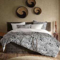 De Witte Lietaer Dekbedovertrek Zebra Cream - 260 X 240 Cm - Katoen Flanel -Knusse Nacht 1000032121 0103