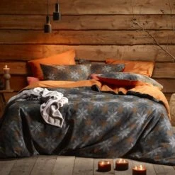 De Witte Lietaer Dekbedovertrek Frostine - 140 X 200/220 Cm - Katoen Flanel -Knusse Nacht 1000032154 0102