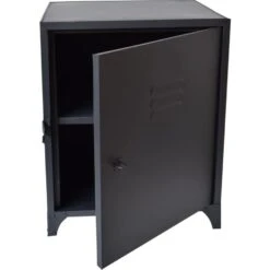 LOFT42 Locker Nachtkastje - Metaal - Mat Zwart - 50x40x35 5 LOFT42 Locker Nachtkastje - Metaal - Mat Zwart - 50x40x35 -Knusse Nacht 1000032539 0101