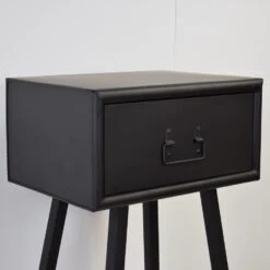 LOFT42 Denver Nachtkastje - Zwart Metaal - 1 Lade - 30x40x71 -Knusse Nacht 1000032541 0101