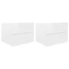 VidaXL Nachtkastjes 2 St 40x30x30 Cm Spaanplaat Hoogglans Wit -Knusse Nacht 1000032619