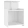 VidaXL Nachtkastje 40x35x60 Cm Spaanplaat Hoogglans Wit -Knusse Nacht 1000032650