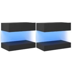 VidaXL Nachtkastjes 2 St 60x35 Cm Spaanplaat Grijs