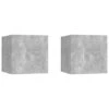 VidaXL Nachtkastjes 2 St 30,5x30x30 Cm Spaanplaat Betongrijs -Knusse Nacht 1000032796