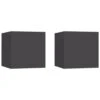 VidaXL Nachtkastjes 2 St 30,5x30x30 Cm Spaanplaat Grijs -Knusse Nacht 1000032878