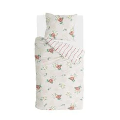 Walra - Dekbedovertrek Red Roses - 140x220 Cm - Off White