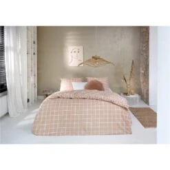 Walra - Dekbedovertrek Remade Dots & Squares - 240x220 Cm - Terra -Knusse Nacht 1000034106 0103