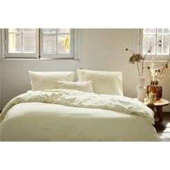 Walra - Dekbedovertrek Vintage Cotton - 200x220 Cm - Geel -Knusse Nacht 1000034107 0102