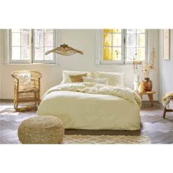 Walra - Dekbedovertrek Vintage Cotton - 200x220 Cm - Geel -Knusse Nacht 1000034107 0103