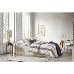 Walra - Dekbedovertrek Remade Drawing Fishbones - 140x220 Cm - Off White -Knusse Nacht 1000034119 0103