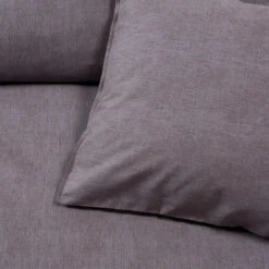 Damai Dekbedovertrek Mik - Katoen - 140x200/220 Cm - Anthracite -Knusse Nacht 1000034501 0102