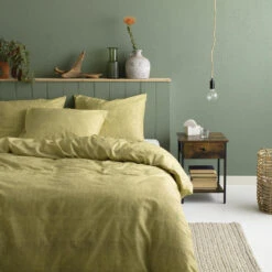 Cinderella Dekbedovertrek Lyn - Katoen - 200x200/220 Cm - Mustard -Knusse Nacht 1000034510 0101