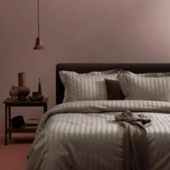 Dekbedovertrek Damai Linea Cement Satijn-260x200/220 -Knusse Nacht 1000034525 0103