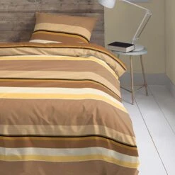 Cinderella Dekbedovertrek Flanel Cuba Caramel-2-persoons (200 X 200/220 Cm) -Knusse Nacht 1000034541 0102