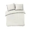 Dindi Home - Dekbedovertrek Fleeky Fringes - 240x220 Cm - Wit -Knusse Nacht 1000034586