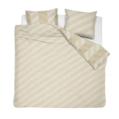Damai Dekbedovertrek Atomy - Satijn - 260x200/220 Cm - Soft Beige -Knusse Nacht 1000034588 0101