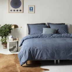 Cinderella Dekbedovertrek Lyn - Katoen - 260x200/220 Cm - Grisaille Blue -Knusse Nacht 1000034662 0101