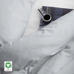 Damai Dekbedovertrek Organic Satijn Light Grey-1-persoons (140 X 200/220 Cm) -Knusse Nacht 1000034827 0103