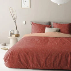 Damai Dekbedovertrek Swift - Biologisch Katoen - 200x200/220 Cm - Burned Red -Knusse Nacht 1000034944 0101