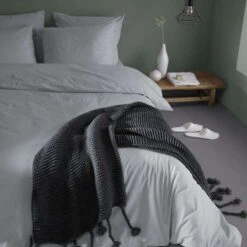 Damai Dekbedovertrek Organic Satijn Grey-2-persoons (200 X 200/220 Cm) -Knusse Nacht 1000034947 0103
