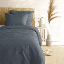 Cinderella Dekbedovertrek Linnenlook Lyn Antraciet-Lits-jumeaux (260 X 200/22... -Knusse Nacht 1000035002 0102