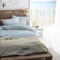 Cinderella Dekbedovertrek Ameland - Satijn - 140x200/220 Cm - Blue -Knusse Nacht 1000035208 0102