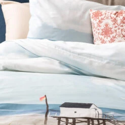 Cinderella Dekbedovertrek Ameland - Satijn - 140x200/220 Cm - Blue -Knusse Nacht 1000035208 0103