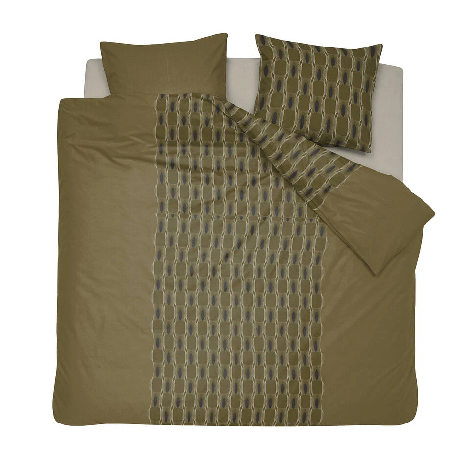Damai Dekbedovertrek Kente - Katoen - 200x200/220 Cm - Olive Green 3 Damai Dekbedovertrek Kente - Katoen - 200x200/220 Cm - Olive Green