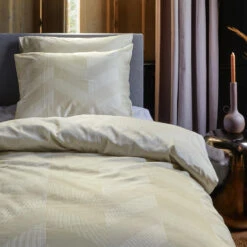 Damai Dekbedovertrek Atomy - Satijn - 140x200/220 Cm - Soft Beige -Knusse Nacht 1000035351 0102