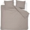 Damai Dekbedovertrek Organic Satijn Taupe-1-persoons (140 X 200/220 Cm) -Knusse Nacht 1000035355