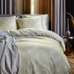 Damai Dekbedovertrek Atomy - Satijn - 240x200/220 Cm - Soft Beige -Knusse Nacht 1000035378 0102