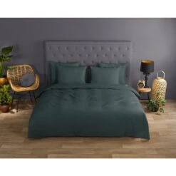 Good Morning Dekbedovertrek "Uni D.Green" - Groen - (200x220 Cm) 7 Good Morning Dekbedovertrek "Uni D.Green" - Groen - (200x220 Cm) -Knusse Nacht 1000035734 0101