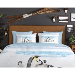 Good Morning Dekbedovertrek "Pinguin" - Wit - (240x220 Cm) -Knusse Nacht 1000035742 0110