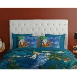 Good Morning Dekbedovertrek "Samantha" - Petrol - (200x220 Cm) -Knusse Nacht 1000035786 0110