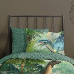 Good Morning Dekbedovertrek "Jurassic" - Groen - (140x220 Cm) -Knusse Nacht 1000035831 0102