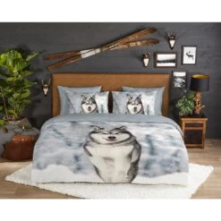 Good Morning Dekbedovertrek "Husky" - Grijs - (140x220 Cm) 7 Good Morning Dekbedovertrek "Husky" - Grijs - (140x220 Cm) -Knusse Nacht 1000035851 0101