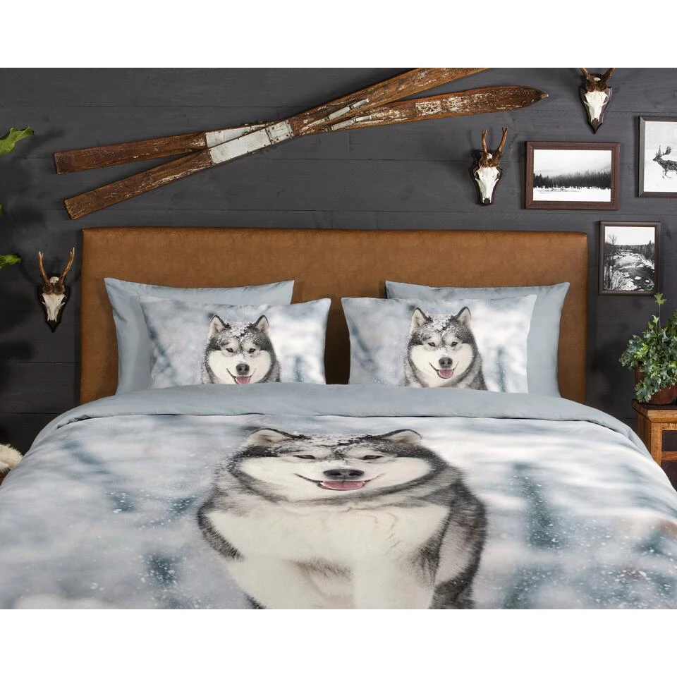 Good Morning Dekbedovertrek "Husky" - Grijs - (140x220 Cm) 6 Good Morning Dekbedovertrek "Husky" - Grijs - (140x220 Cm) - Afbeelding 4