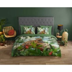Good Morning Dekbedovertrek "Jungle" - Groen - (200x220 Cm) -Knusse Nacht 1000035858 0101