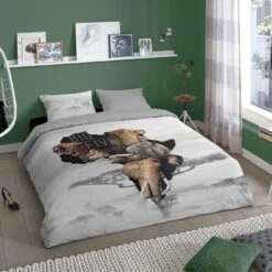 Good Morning Dekbedovertrek "Big Five" - Grijs - (200x220 Cm) -Knusse Nacht 1000035872 0101