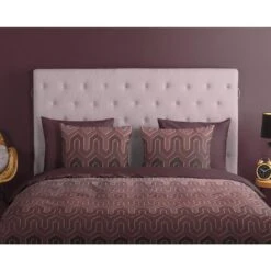 Good Morning Dekbedovertrek "Chevron" - Bordeaux - (240x220 Cm) -Knusse Nacht 1000035890 0110