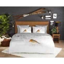 Good Morning Dekbedovertrek "Robin" - Grijs - (200x220 Cm) 7 Good Morning Dekbedovertrek "Robin" - Grijs - (200x220 Cm) -Knusse Nacht 1000035899 0101