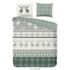 Good Morning Dekbedovertrek "Bjirk" - Groen - (140x220 Cm) -Knusse Nacht 1000035915